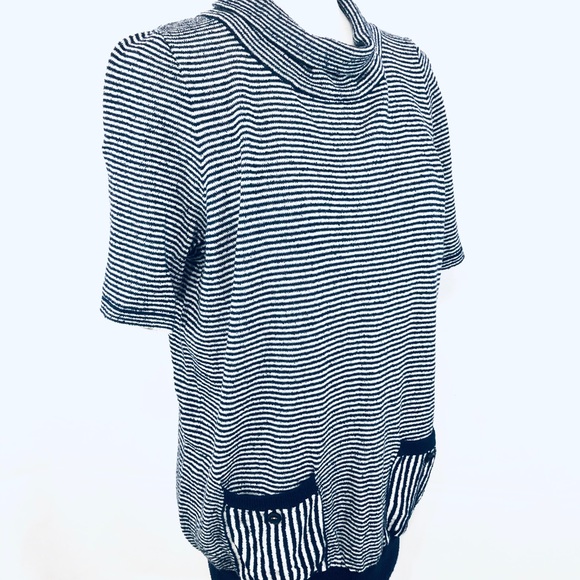 Moth Anthro Striped Margate Mock Neck Pullover M - Picture 2 of 8